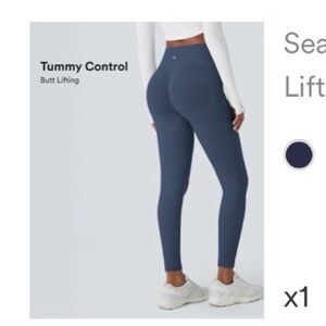HALARA Navy Blue Tummy Control Butt-Lift Leggings